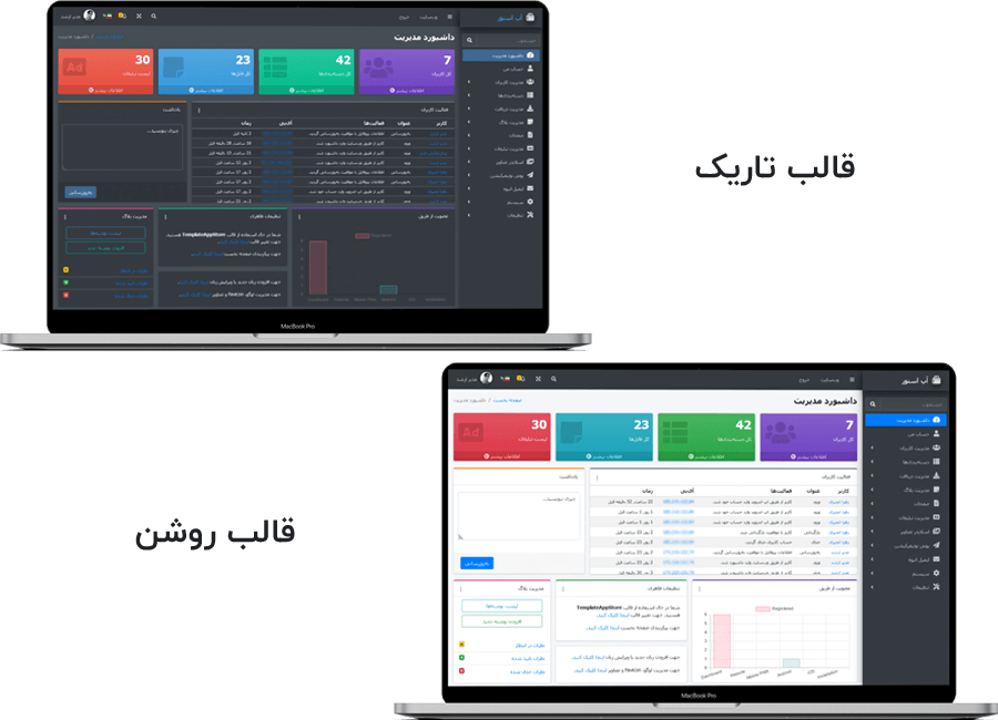 قالب روشن و تاریک